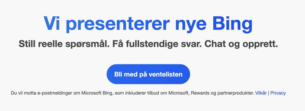 Hvordan teste nye Bing sin søkemotor med AI