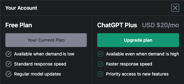 Det er flere fordeler en kun tilgang til Chat GPT-4 med ChatGPT plus